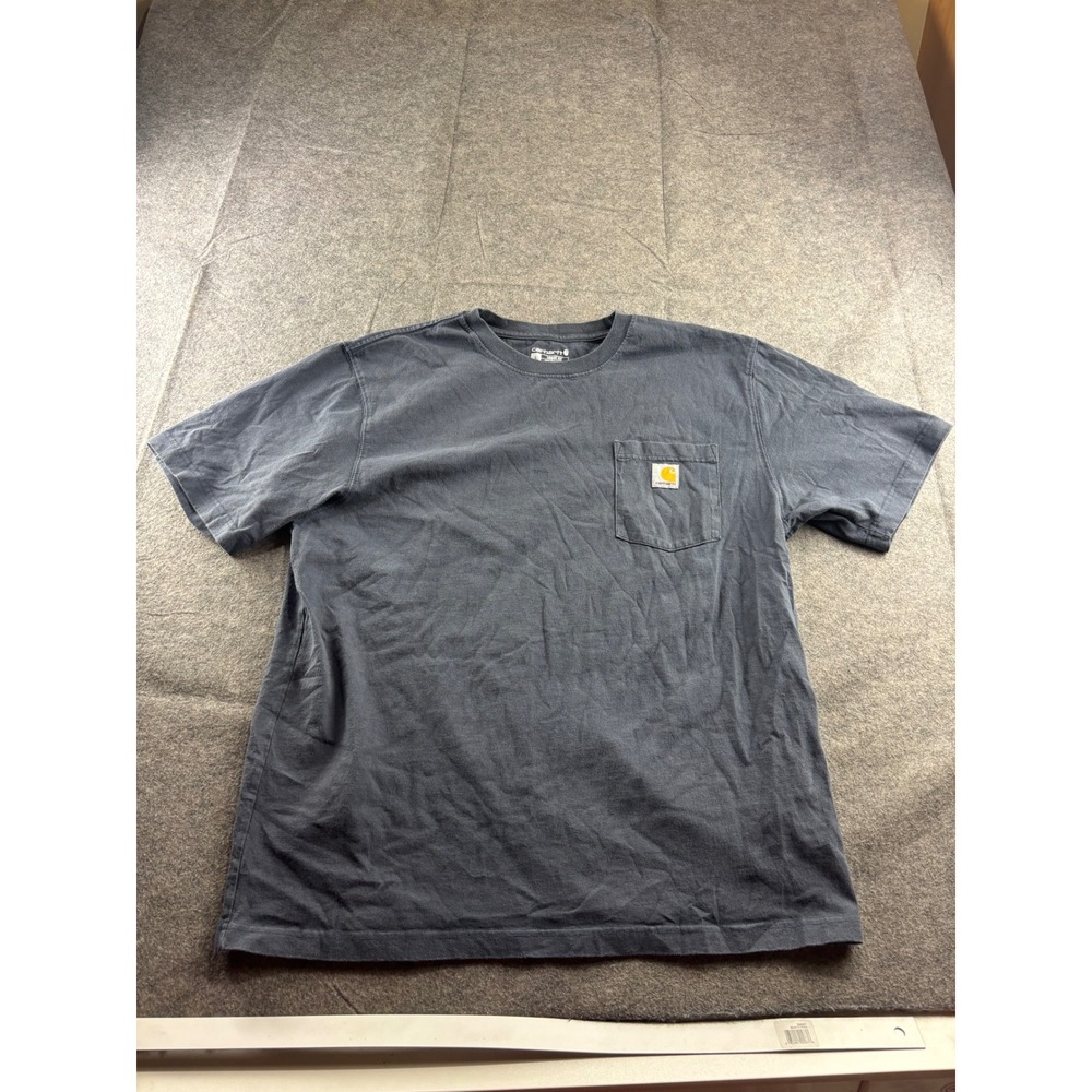 Carhartt Mens Loose Fit Short Sleeve Pocket T-Shirt Gray Large K87 Workwear